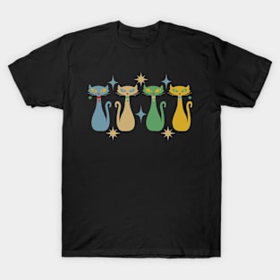 Mid-Century Modern Look Cats 50s 60 Style T-Shirt